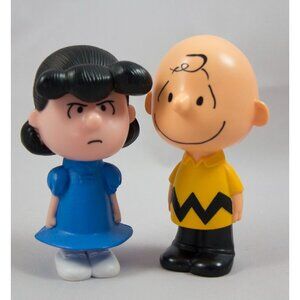 2015 McDonald's Peanuts The Movie Charlie Brown & Lucy Talking Figures AS IS